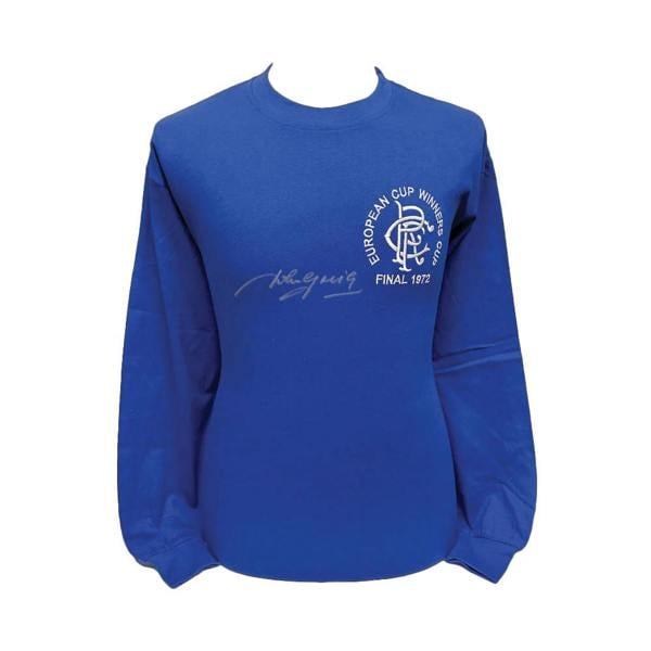 Unbranded John Greig signed Rangers 1972 Final shirt — Unframed
