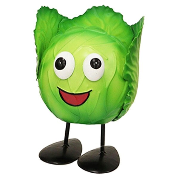 EDH Door Hardware Metal Cabbage Veggie Patch Pal – 15.5 x 11 x 11 CM | Fun & Whimsical Metal Garden Ornament | Outdoor Cabbage Decor