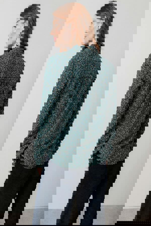 Lily & Me Hannah Organic Cotton Jersey Frill Shirt Green