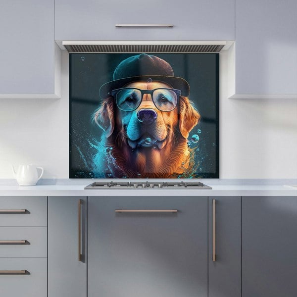 Warren Reed - Designer Golden Retriever Dog Kitchen Splashback