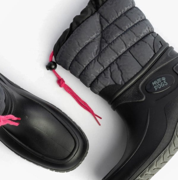 Mud Dogs NORDIC Womens Snow Boot Boots,Wellingtons (Womens) Black/Leopard