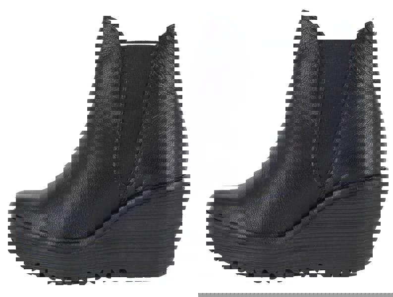 Fly London Yoss Womens High Wedged Heeled Chelsea Ankle Boots