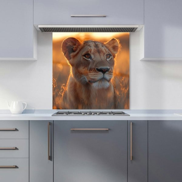 Warren Reed Lioness Glass Kitchen Splashback - 00045