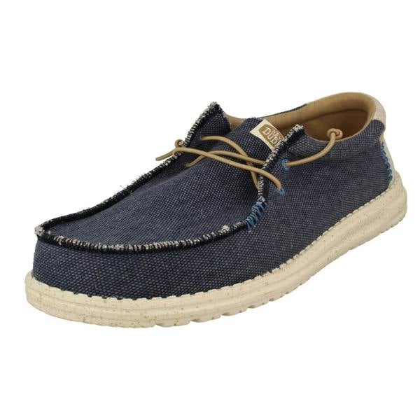 HEYDUDE Mens Hey Dude Slip On Deck Shoes Wally Coastline Jute