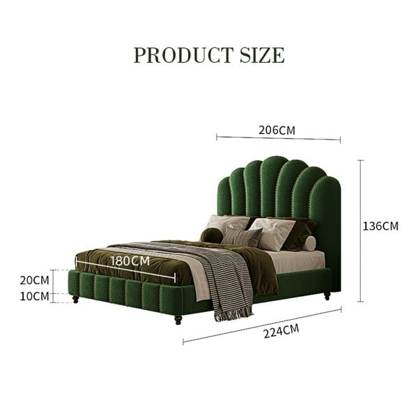 Leocadia King Size Bed, Super King Size Bed, Velvet-Rit Concept-Rit Concept