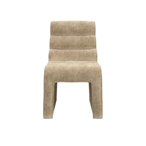 Wyld Haus Midleton Retro Upholstered Honey Chenille Ribbed Dining Chair