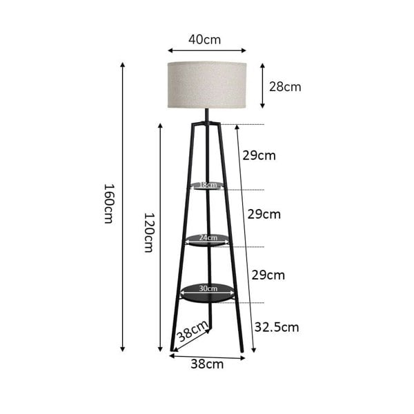 3 Circular Shelves Floor Standing Lamp With The Foot Switch Floor Lamps Living and Home
