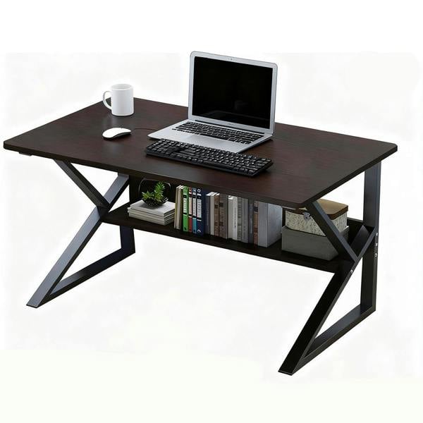 Havendro Home Office Computer Desk with Storage Shelf Laptop PC Study Workstation Table