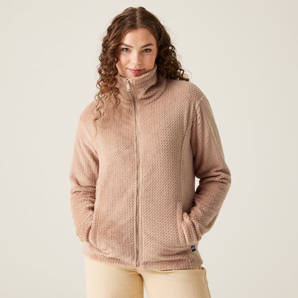 Regatta Women's Heidy Fluffy Full Zip Fleece Jacket - Warm Taupe