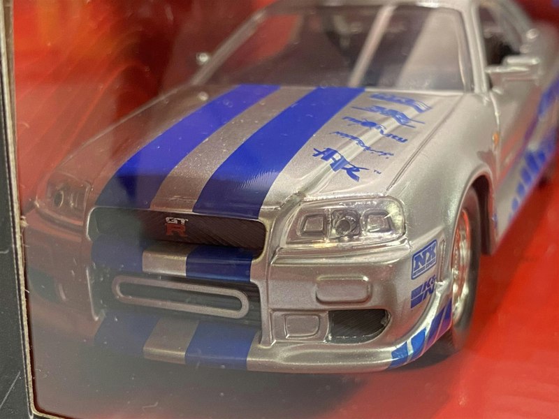fast and furious brians nissan skyline gt r r34 scale 1:32 jada 97184