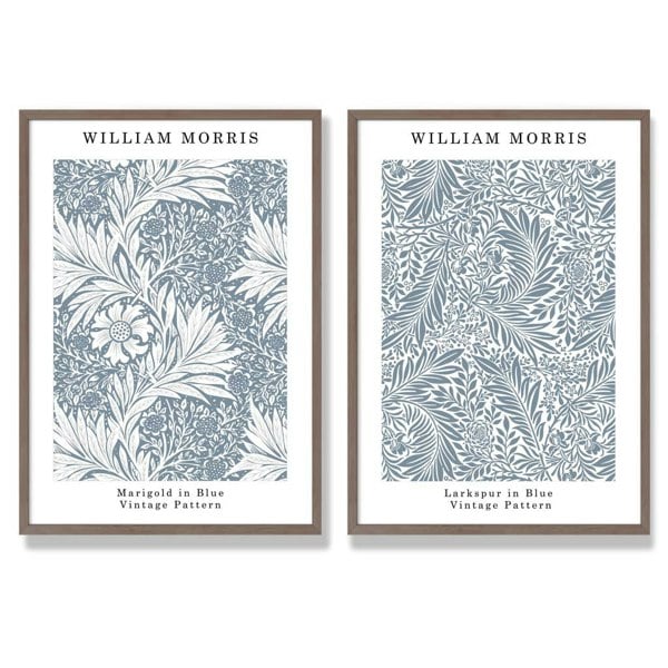 Sage Green Geometric Pineapple Fruit Set of 2 Art Prints with Walnut Frame