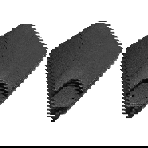 Black square base for cantilever parasol, featuring a textured surface and sturdy design for stability in outdoor settings