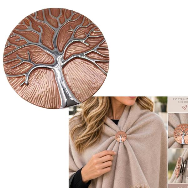 Love EMVY Decorative Tree Magnetic Scarf & Cape Fastener