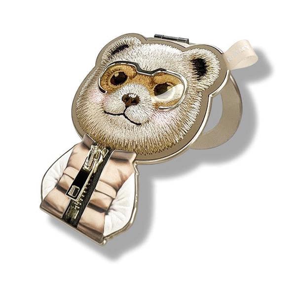 Nimmy Friends Nimmy Cool & Cute 2.0 Brown Bear Embroidery Magnetic Stand with MagSafe Brown - N-KM-BSZJ-11-B