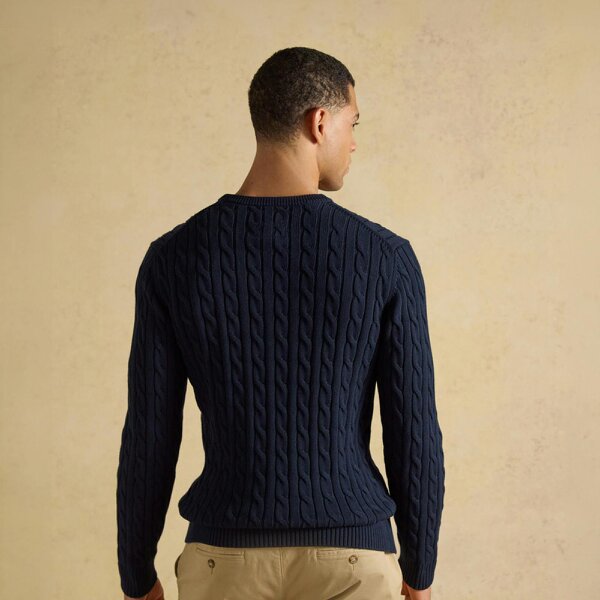 Joules CABLE CREW Sweatshirt   in  Navy