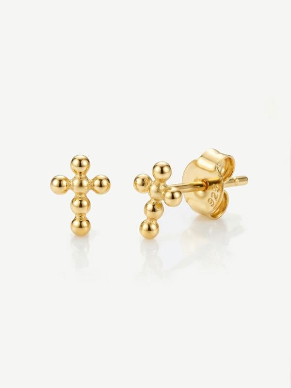 MUCHV Mini Cross Stud Earrings