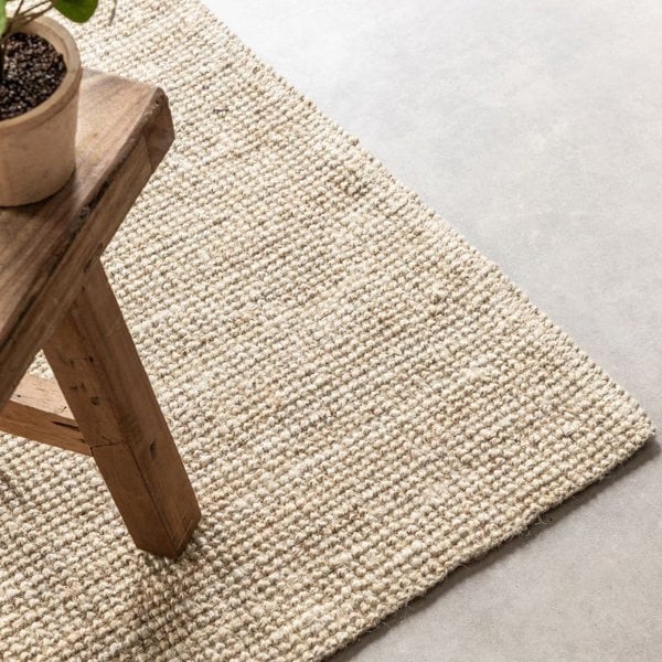Handwoven Jute Cream Rug – Natural Colour