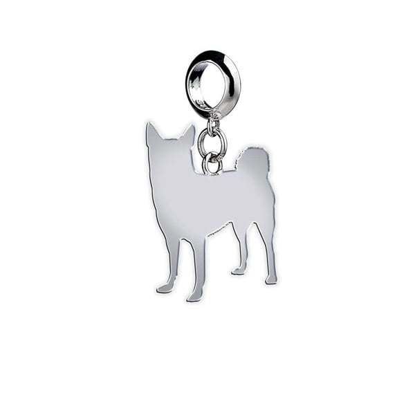 Norwegian Buhunds Silhouette Silver Charm - MYLEE London