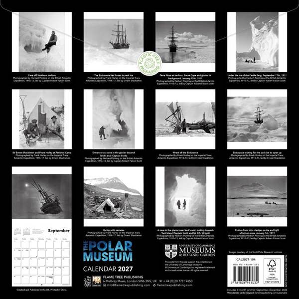 Polar Museum Calendar 2027, Wall Calendars, Month To View, History & Literature, Gift