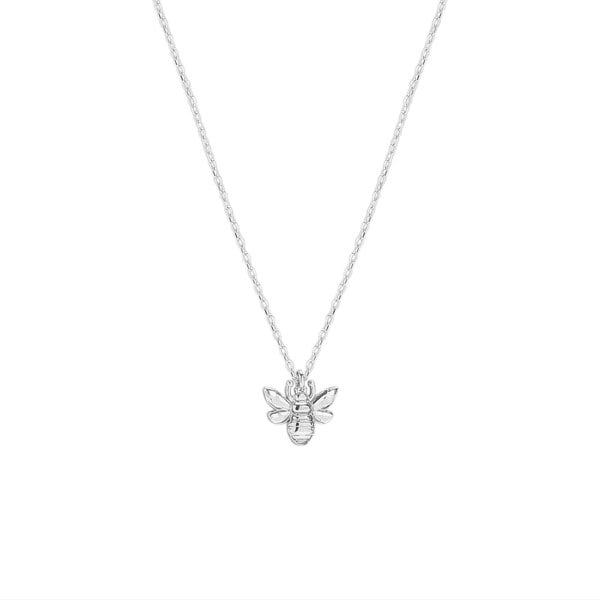 Spero London Sterling Silver Bee Pendant Chain Necklace