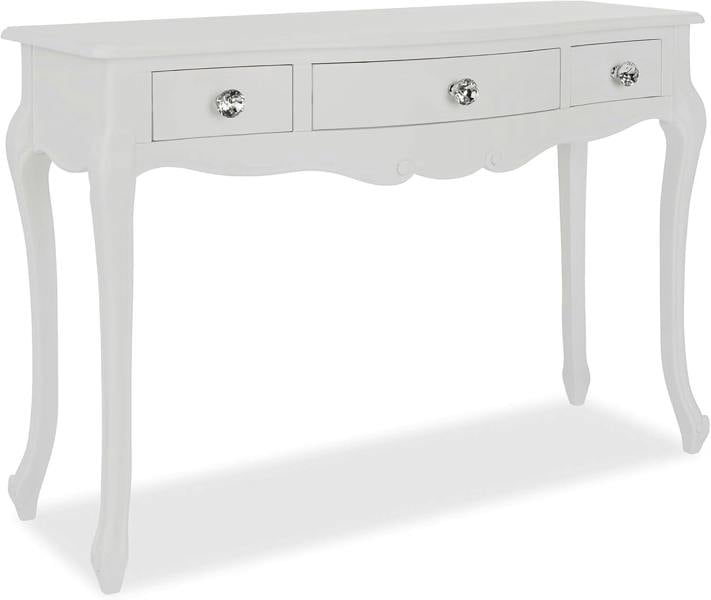 Statement Furniture Juliette Dressing Table Set with Trinket Mirror and Crystal Handles. French Vanity Table, Stool, Mirror with Storage
