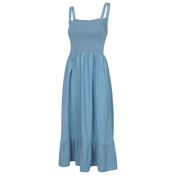 Mountain Warehouse Womens/Ladies Marbella Strappy Shirred Midi Dress - Pale Blue - 
