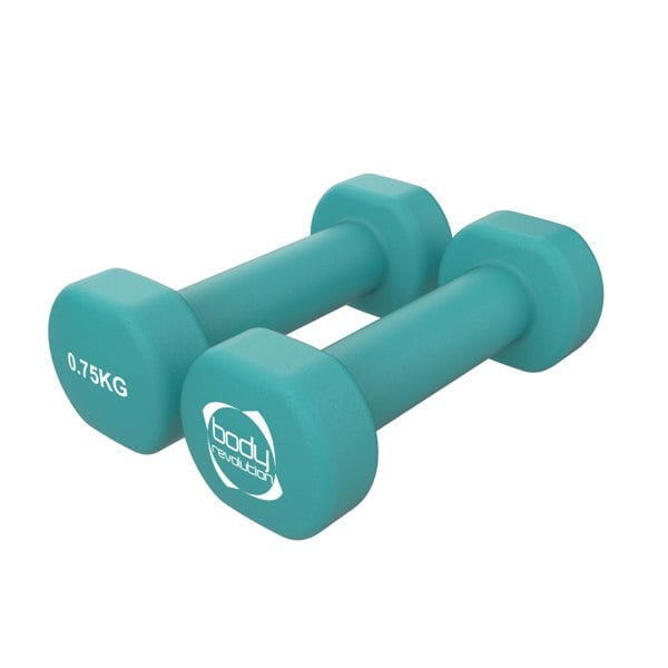 Body Revolution 2 x 0.75KG Neoprene dumbbells