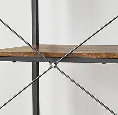 Modcraft Industrial Kitchen Storage Rack with 6 Shelves & 6 Hooks, Adjustable Middle Shelf