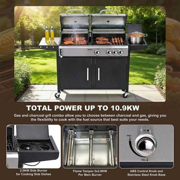 Groundlevel Large Family Gas Garden BBQ Grill
