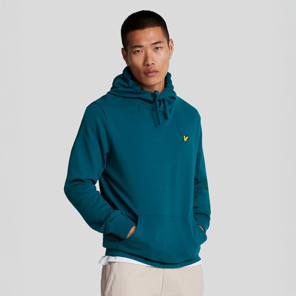 Lyle & Scott Branded Pull-over Hoodie - Apres Navy