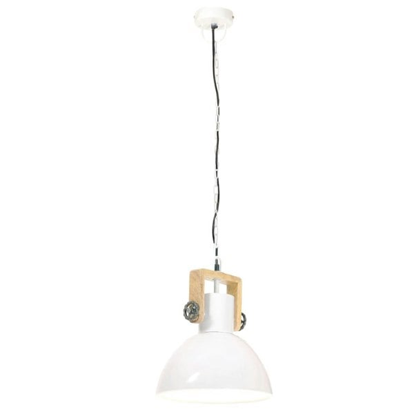 Berkfield Industrial Hanging Lamp 25 W White Round 30 cm E27