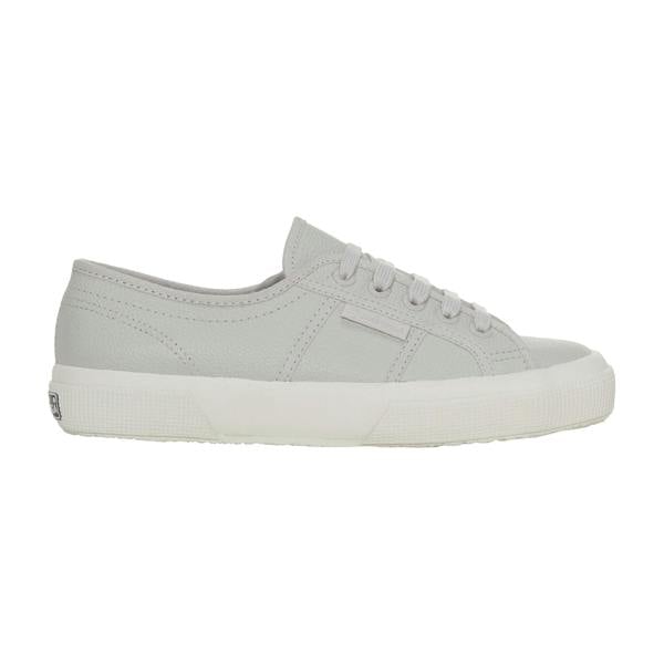 Superga Unisex Adult 2750 Efglu Leather Trainers - Grey Silver Matt/Avorio - 