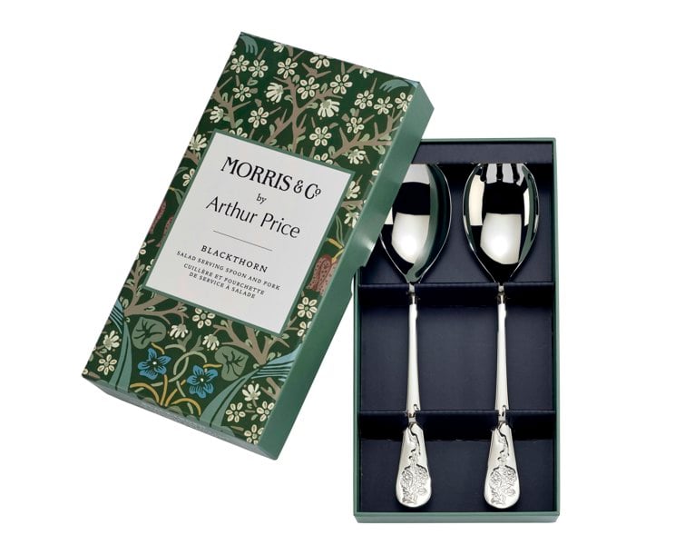 Arthur Price Morris & Co. 'Blackthorn' Stainless Steel Pair of Salad Servers