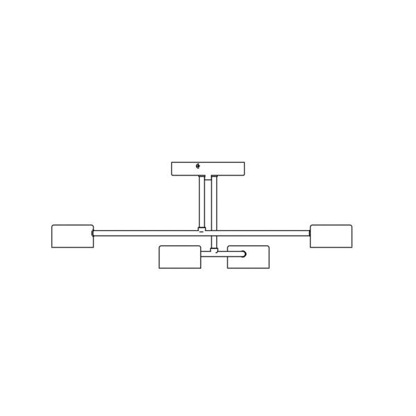 Emibig HALO Ceiling lamp 4 x GX53 Black
