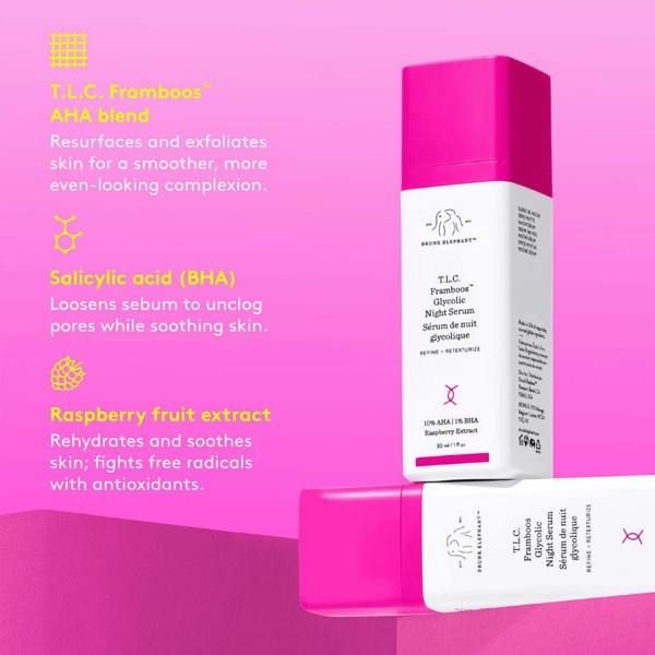 Drunk Elephant Skin Care Drunk Elephant T.L.C. Framboos Glycolic Night Serum (30ml)