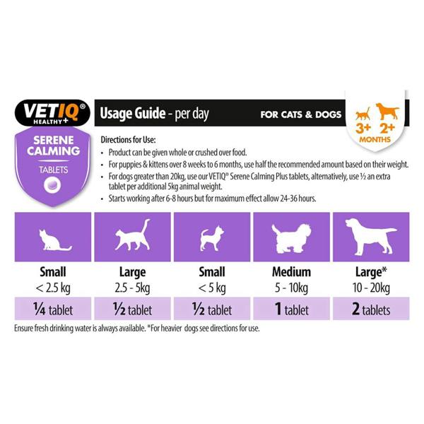 Mark & Chappell M&C Vetiq Serene Calming Tablets for Cats & Dogs (30 Tablets)