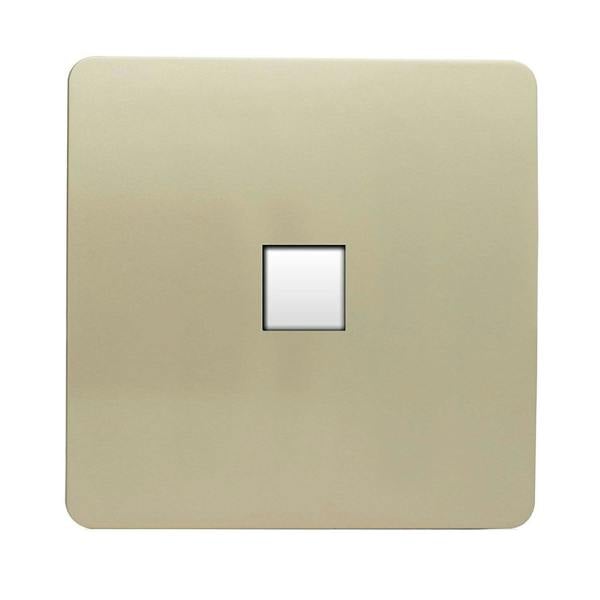 Trendi Switch 1 Gang RJ45 Cat 5e PC Ethernet Socket in Champagne Gold