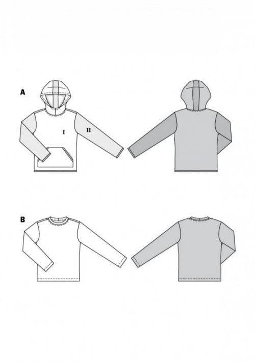 Burda Sewing Pattern 6064 Tops, Hoodies and Tracksuits For Men, 34-44 (44-54) - Easy