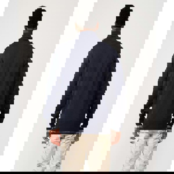 GANT Mens Regular Fit Shield Logo Full Zip Sweatshirt - 433 Evening Blue - CHO - Designer Mens Sweatshirts