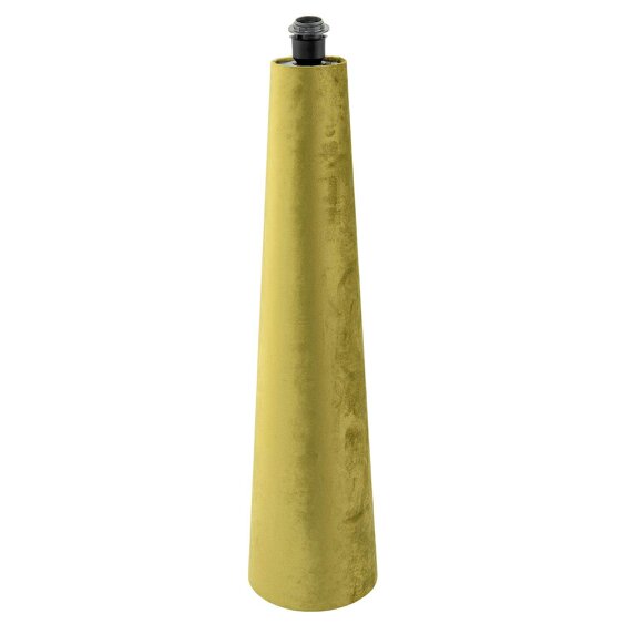 Happy Homewares Vintage Olive Velvet Fabric Floor Lamp with Victorian Trim and Tassels