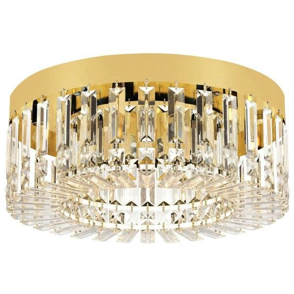 Crystal Chandeliers with 225 Crystal Pendants, 8-Light Ceiling Light for Living Room, Bedroom Dining Room, Gold Tone