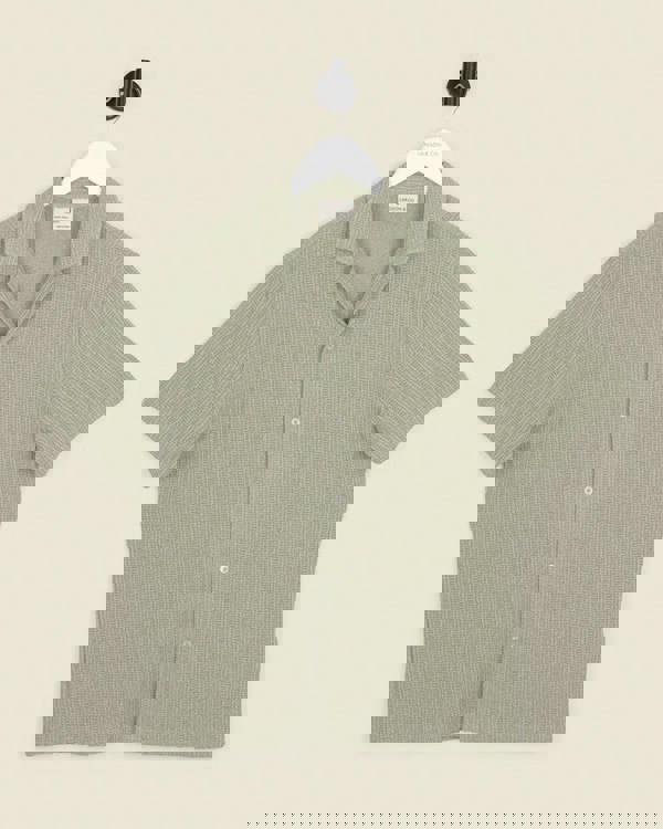 Larsson & Co Peder - Crochet Jacquard Short Sleeve Shirt