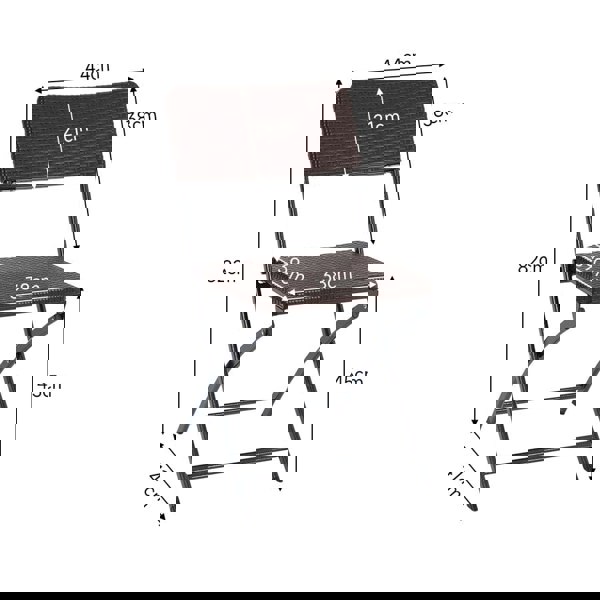 Set of 2 Outdoor Rattan Plastic Folding Chairs for Parties Events and More Garden Dining Sets Living and Home