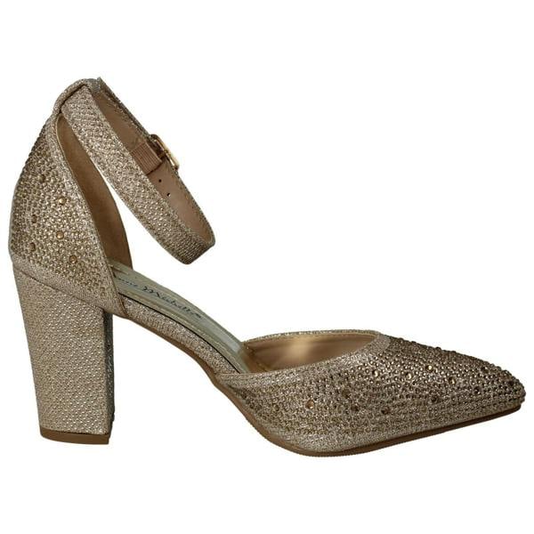 Anne Michelle Ladies Anne Michelle Block Heel Glitter Court Shoes