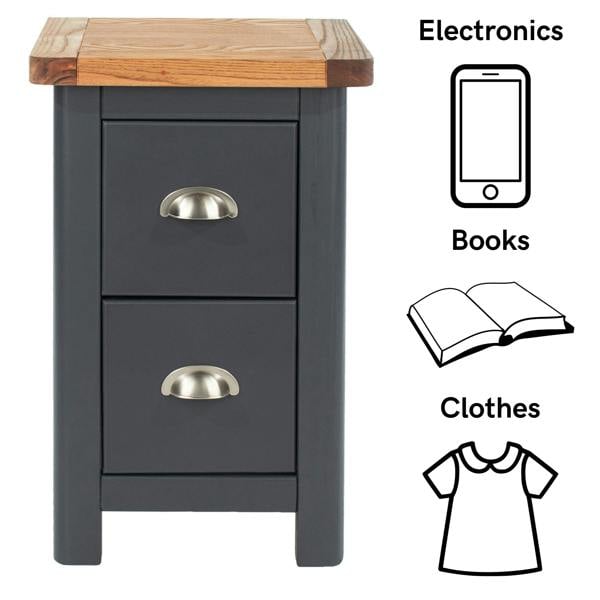 Core Products Set of 2 Dunkeld Petite 2-Drawer Bedside Cabinets