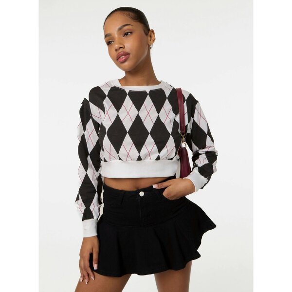 Pink Vanilla Long Sleeve Diamond Top