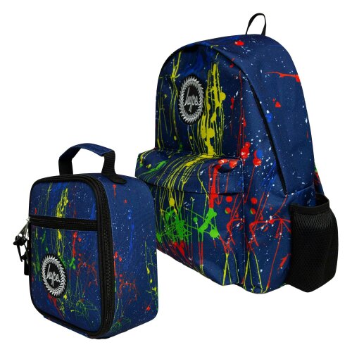 Hype Multi Colour Splat Backpack & Lunch Bag Set Boys Girls School Travel Set