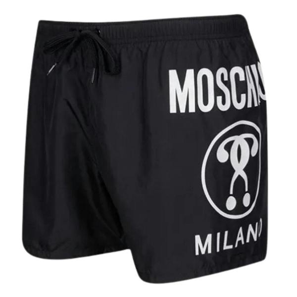 Moschino Mens Milano Logo Swim Shorts - Black - 