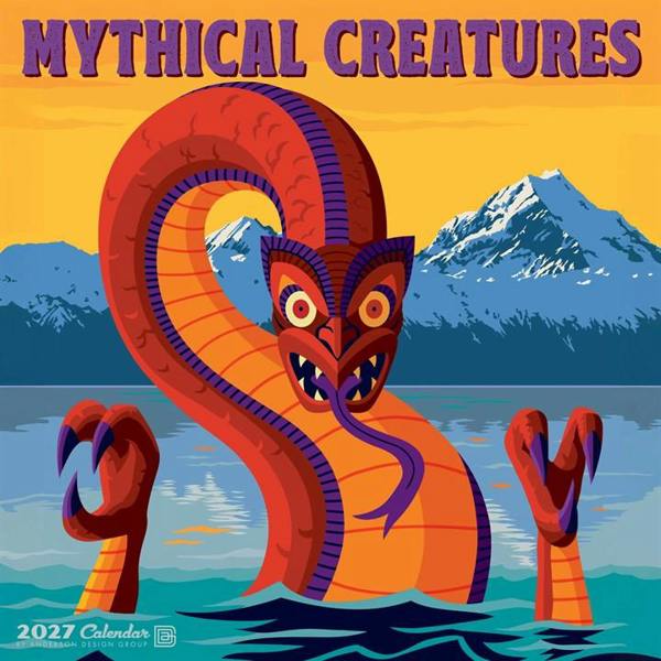 Mythical Creatures Calendar 2027, Wall Calendars, Month To View, History & Literature, Gift