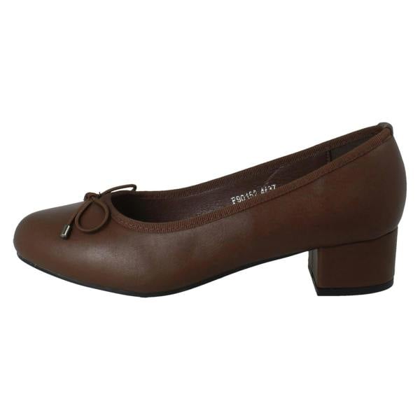 Spot On Ladies Spot On Short Heel Bow Detailed Court Shoes F90152